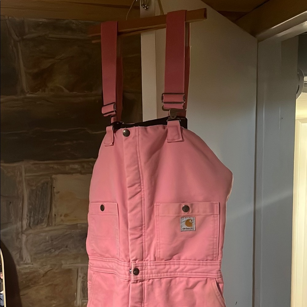 Carhartt Pink Jumpsuit with Adjustable Straps and Durable Design